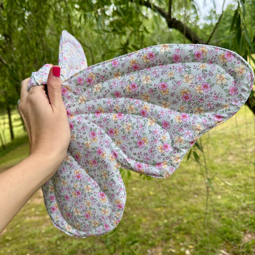 Floral fairy wings with pinks and blues