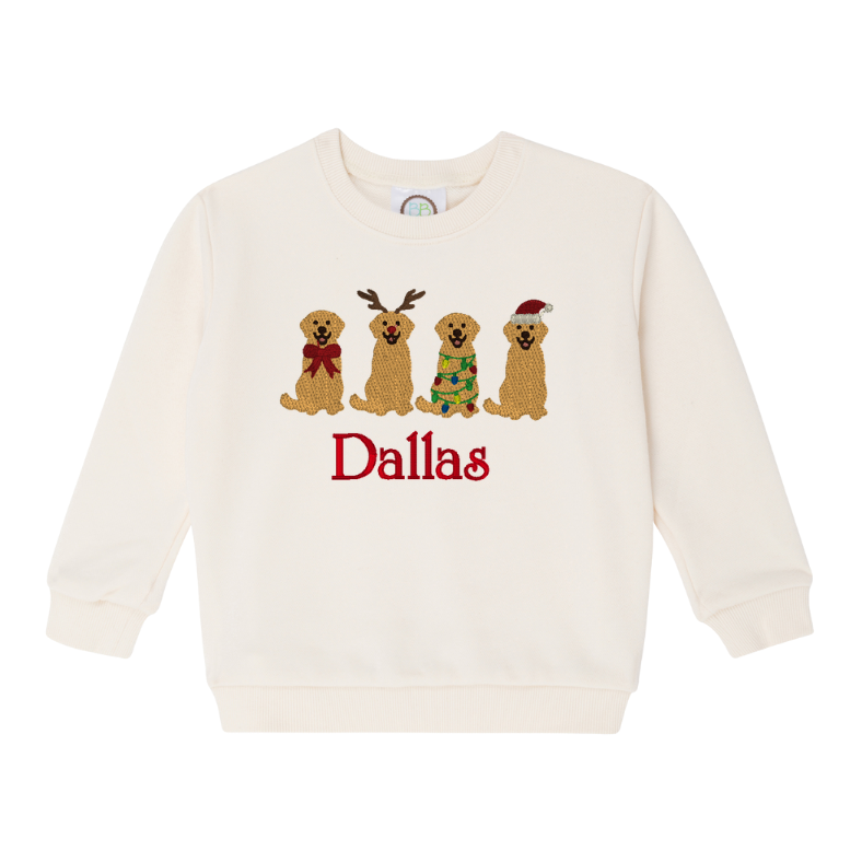 Embroidered Boys Christmas Sweatshirt