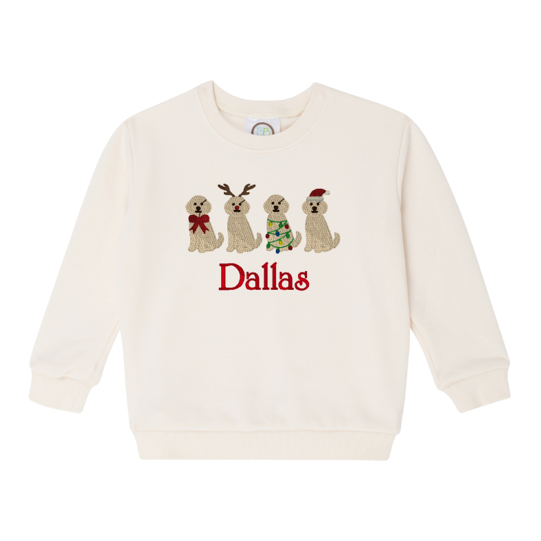 Embroidered Boys Christmas Sweatshirt