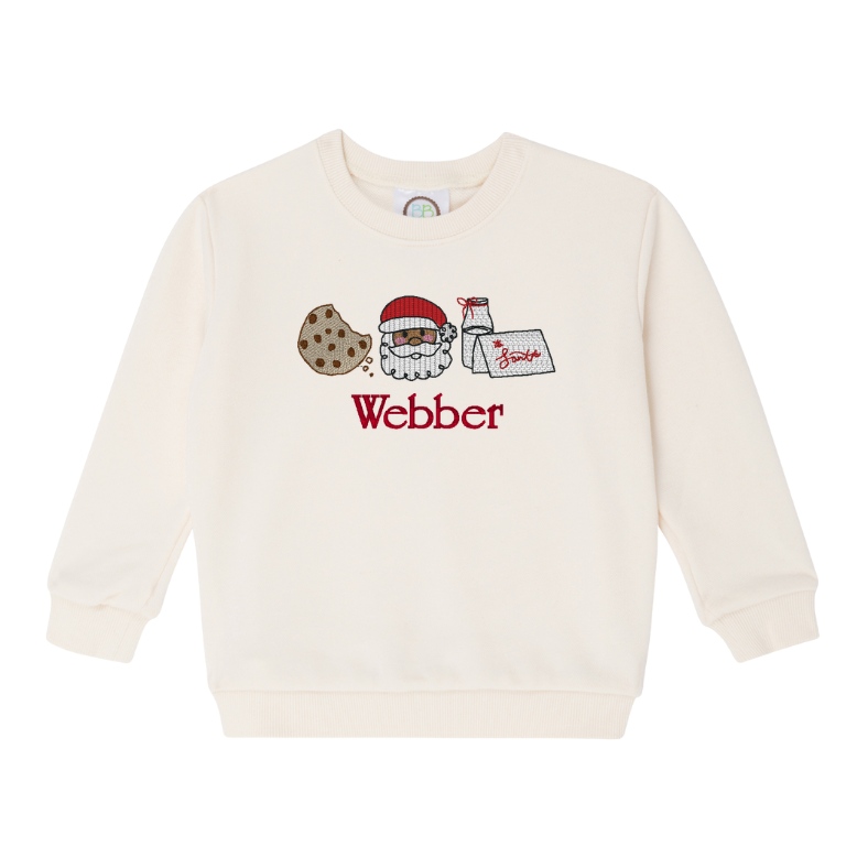 Embroidered Boys Christmas Sweatshirt