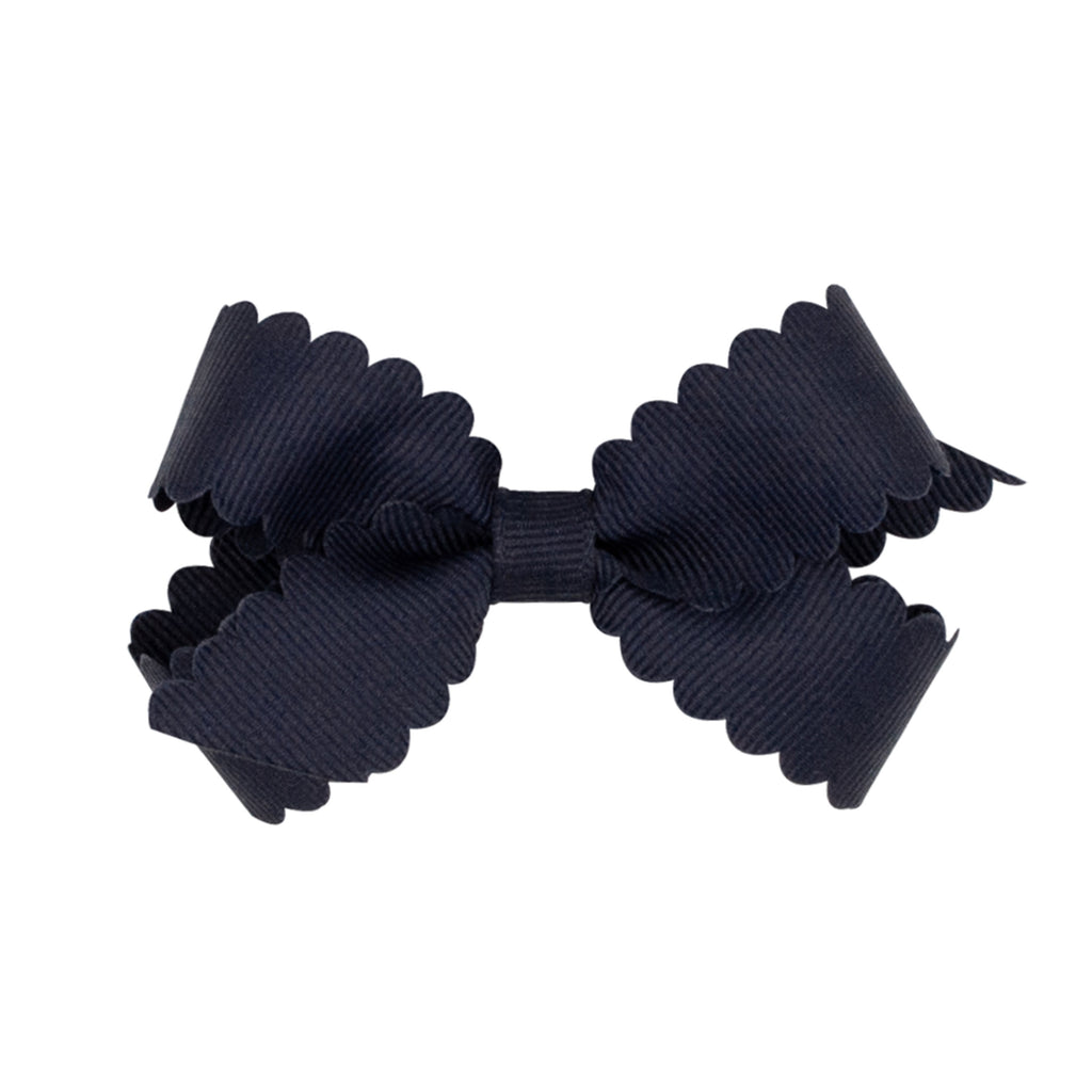 Wee Ones Grosgrain Hair Bow with Scalloped Edge