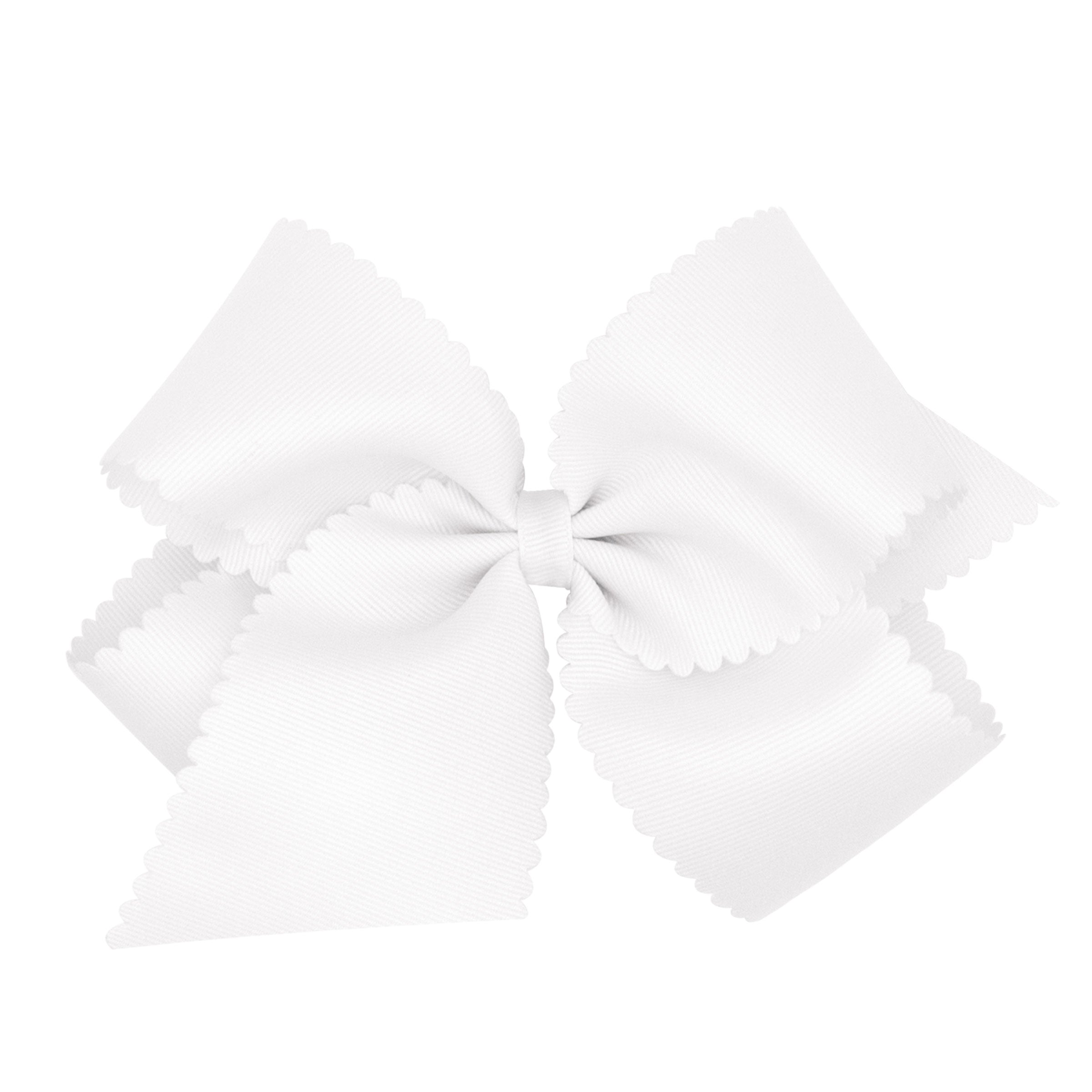 Wee Ones Grosgrain Hair Bow with Scalloped Edge