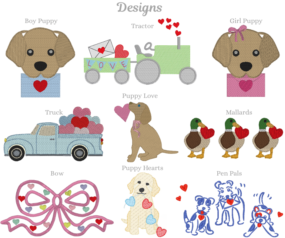 Boys Embroidered Valentines Bubble