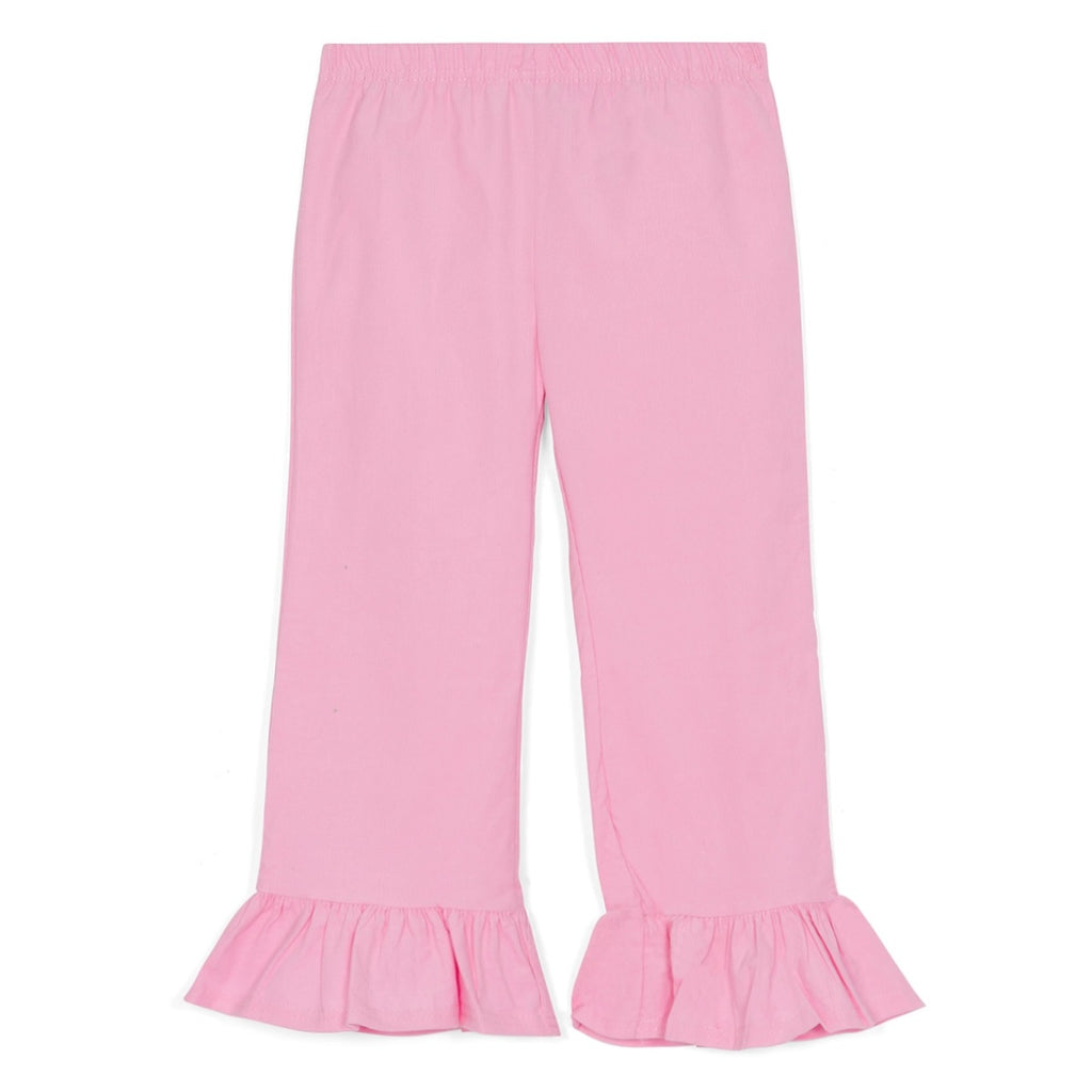 Girls Corduroy Ruffle Pants