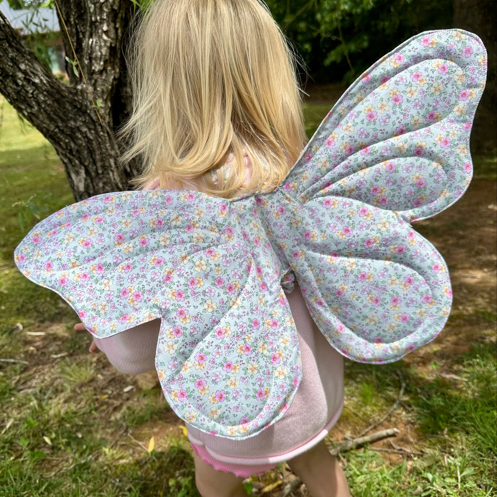 Floral fairy wings with pinks and blues